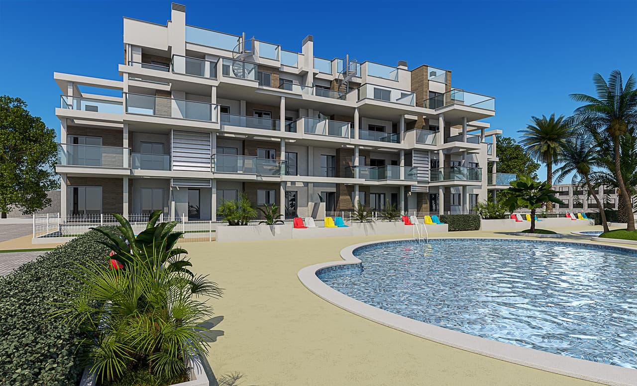 Zdjęcie nieruchomości w Denia, Costa Blanca Północ – Penthouse z 2 sypialniami, tarasem i solarium 100 m w Denii (1)