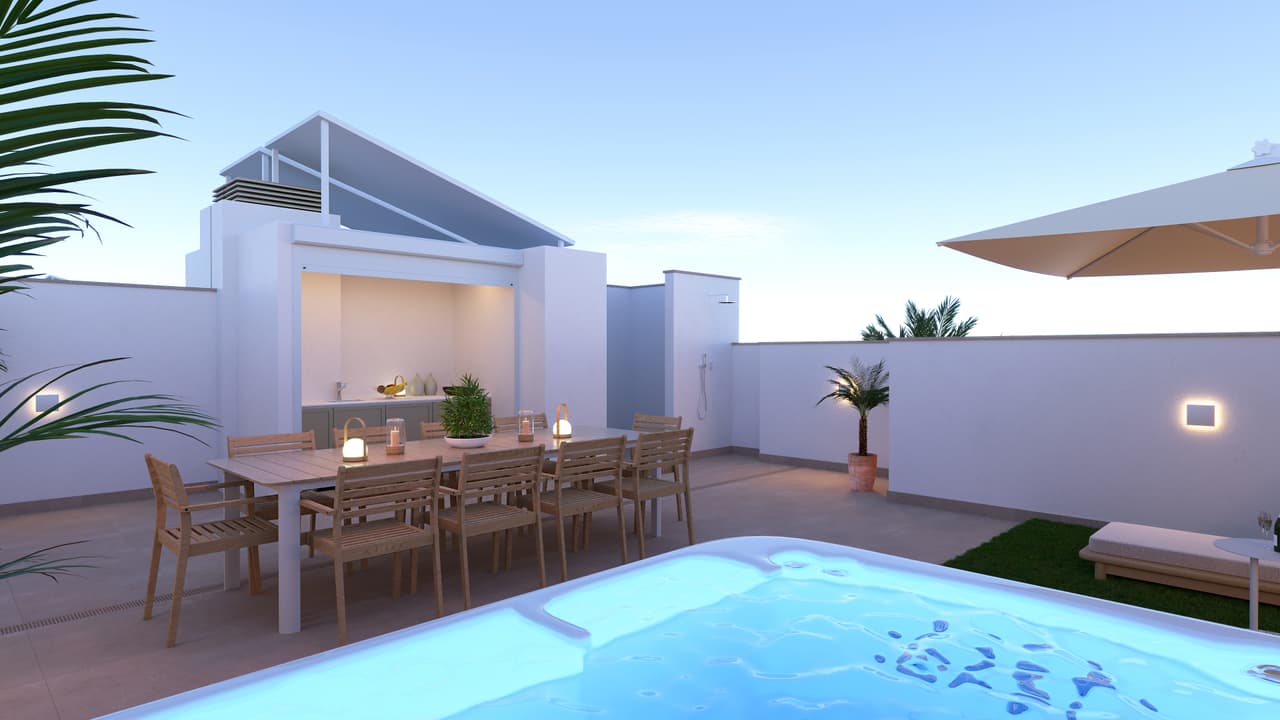 Zdjęcie nieruchomości w Torre de la Horadada, Costa Blanca Południe – Apartament narożny z 3 sypialniami z prywatnym solarium w Torre de la Horadada – 800m od morza (1)