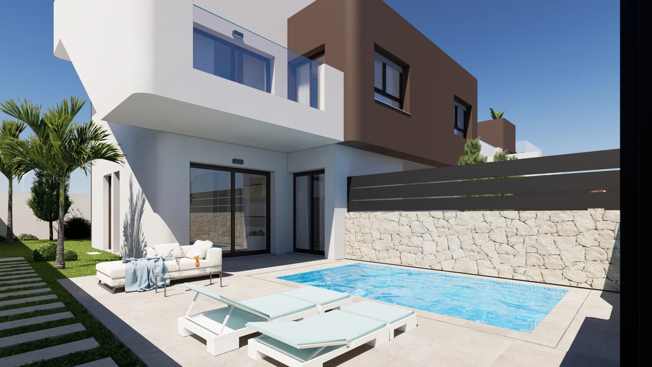 Zdjęcie nieruchomości w Torre de la Horadada, Costa Blanca Południe – Willa z ogrodem, basenem i solarium 100 m od plaży w Torre de la Horadada (1)