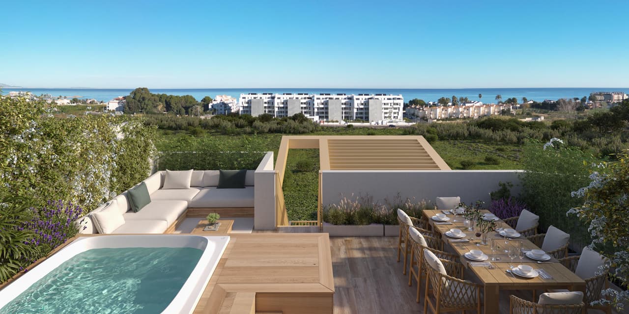Zdjęcie nieruchomości w Denia, Costa Blanca Północ – Penthouse z 3 sypialniami i solarium, z widokiem na morze w Denii (1)