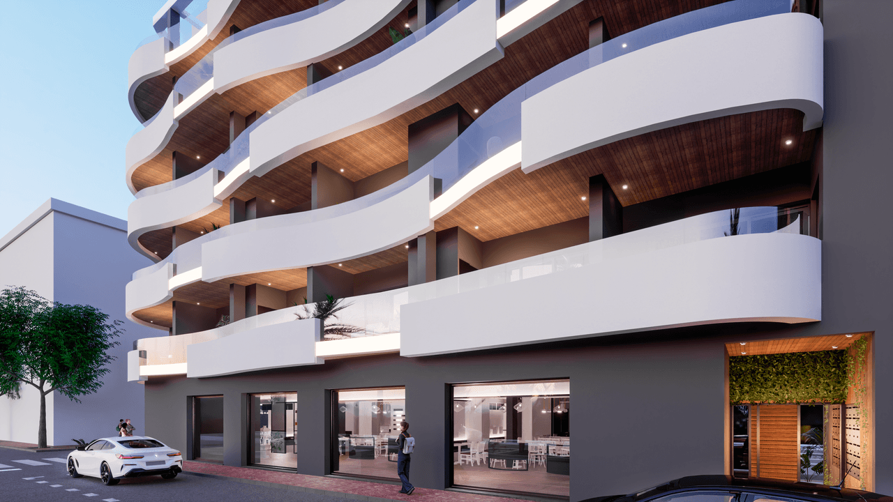 Zdjęcie nieruchomości w Torrevieja, Costa Blanca Południe – Apartament w Torrevieja z 2 sypialniami i wspólnym basenem, 100 m od plaży (1)