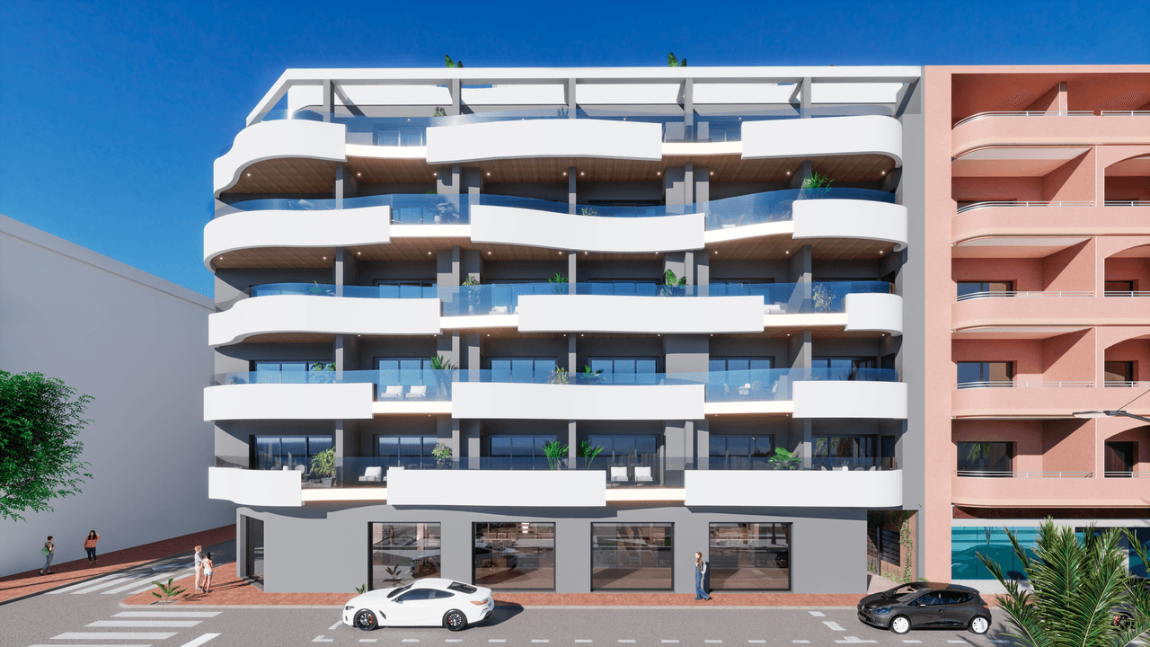 Apartment in Torrevieja with 2 bedrooms and a communal pool, 100 m from the beach - Zdjęcie 1