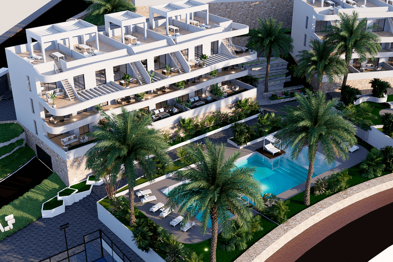 Zdjęcie nieruchomości w Finestrat, Costa Blanca Północ – Apartament parterowy z 2 sypialniami i dużym tarasem w Marques Golf, Finestrat (1)