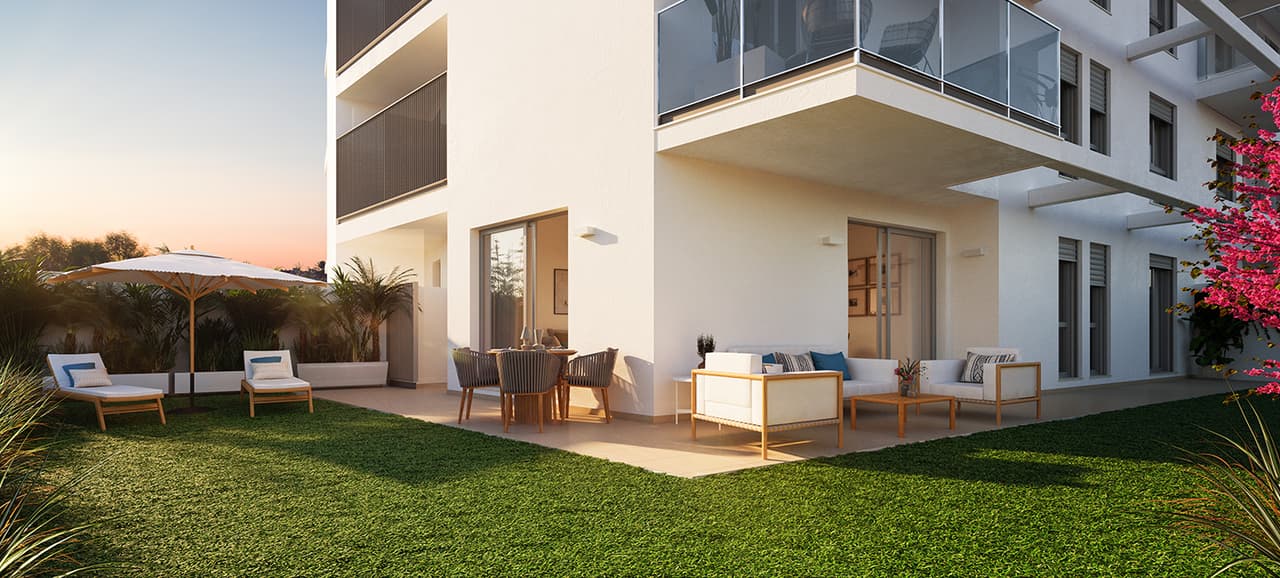 Zdjęcie nieruchomości w Denia, Costa Blanca Północ – Apartament parterowy z 2 sypialniami, ogrodem i wspólnym basenem w Denii (1)