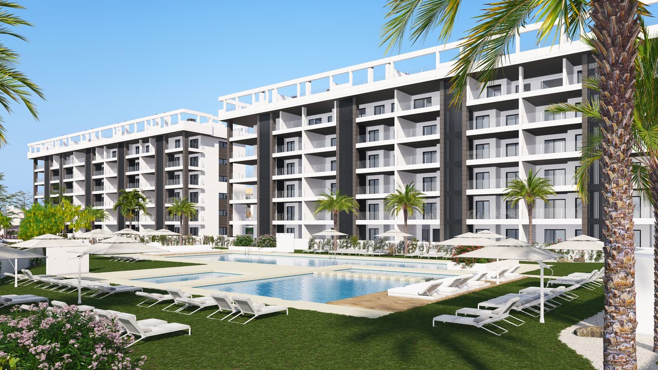 Zdjęcie nieruchomości w Torrevieja, Costa Blanca Południe – Apartament z 2 sypialniami i tarasem blisko plaży w La Mata, Costa Blanca (1)