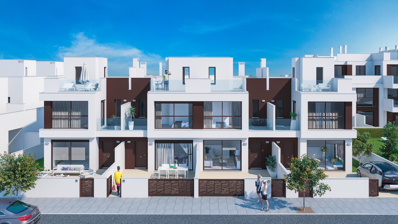 Zdjęcie nieruchomości w Torre de la Horadada, Costa Blanca Południe – Dom z 3 sypialniami, tarasem i solarium przy plaży w Torre de La Horadada (1)