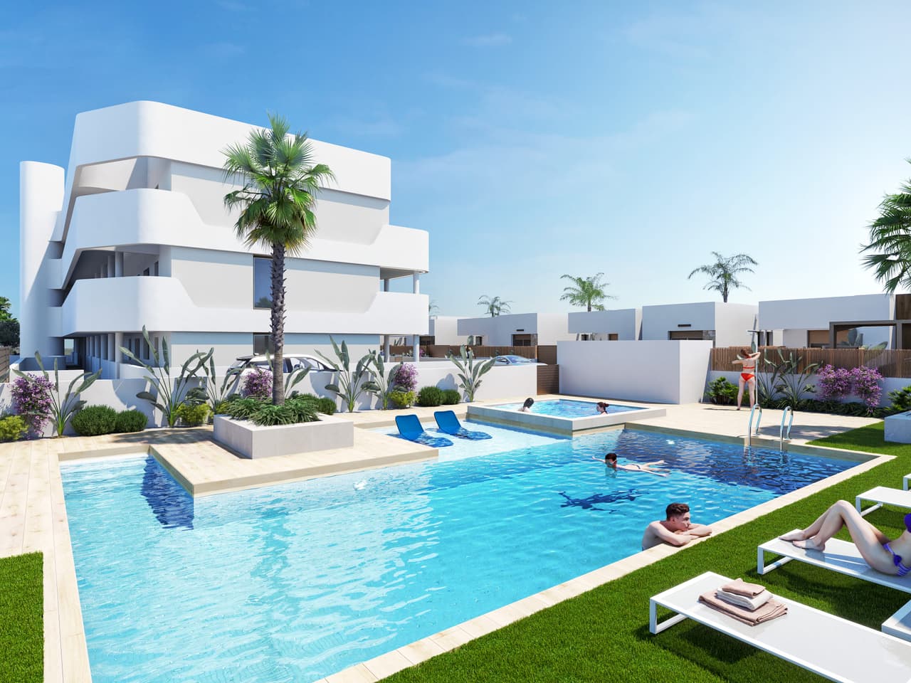 Apartment with 2 bedrooms, terrace, and communal pool in Los Alcazares - Zdjęcie 1