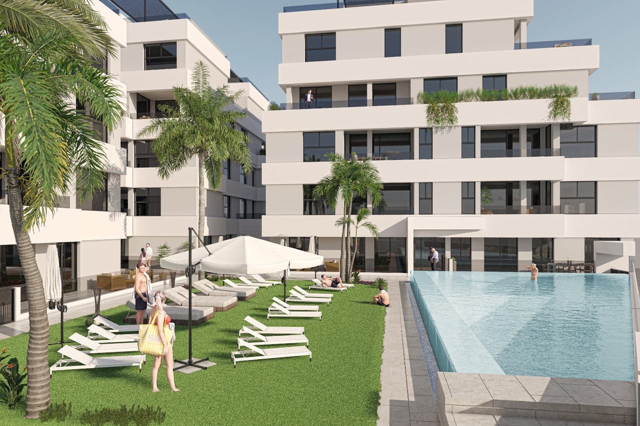 Zdjęcie nieruchomości w San Pedro del Pinatar, Costa Calida – Apartament z 2 sypialniami, tarasem i wspólnym basenem w San Pedro del Pinatar (1)