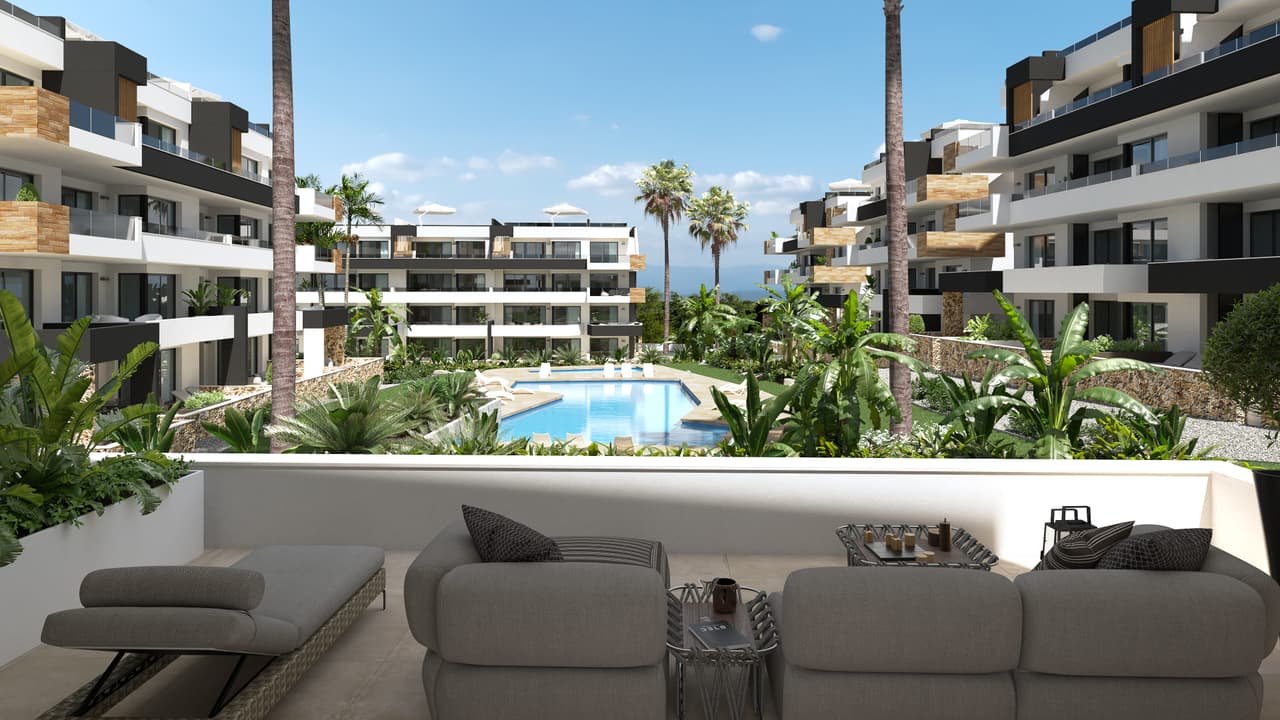 Zdjęcie nieruchomości w Orihuela Costa, Costa Blanca Południe – Umeblowany i wyposażony apartament z 2 sypialniami, tarasem i wspólnym basenem w Orihuela Costa (1)