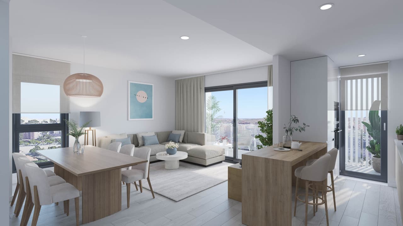 Zdjęcie nieruchomości w Alicante, Costa Blanca Południe – Apartament z 3 sypialniami, tarasem i wspólnym basenem w Alicante (1)