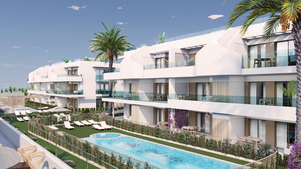 Zdjęcie nieruchomości w Pilar de la Horadada, Costa Blanca Południe – Apartament z 2 sypialniami, solarium i wspólnym basenem w Pilar de la Horadada (1)