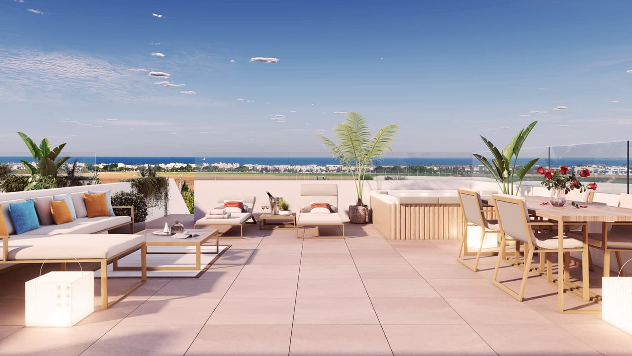 Zdjęcie nieruchomości w Pilar de la Horadada, Costa Blanca Południe – Apartament z 3 sypialniami, solarium i wspólnym basenem w Pilar de la Horadada (1)