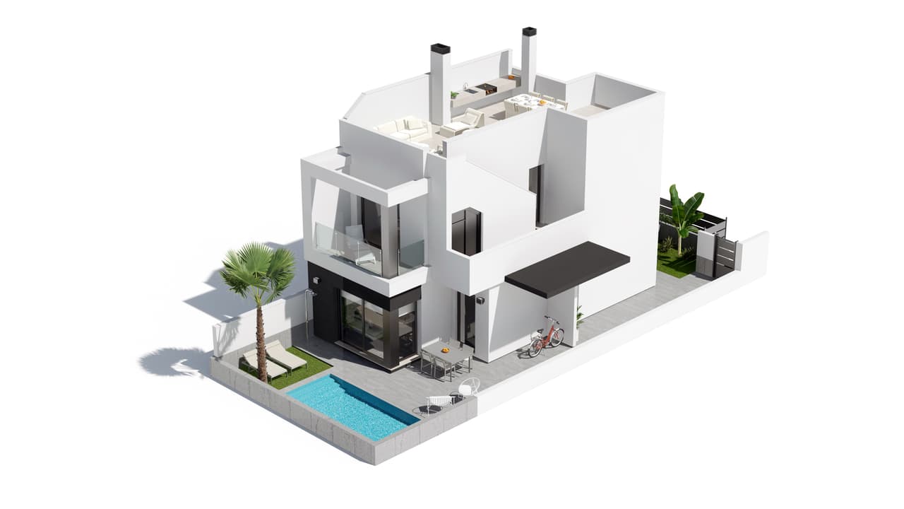 Zdjęcie nieruchomości w Santiago de la Ribera, Costa Calida – Villa with 3 bedrooms, solarium, and garden with pool in Santiago de la Ribera (1)