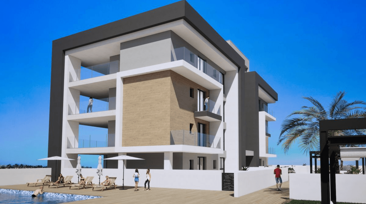Zdjęcie nieruchomości w Los Alcazares, Costa Calida – Apartament wakacyjny z 3 sypialniami, ogrodem i tarasem, basenem, z licencją na wynajem w Los Alcazares (1)