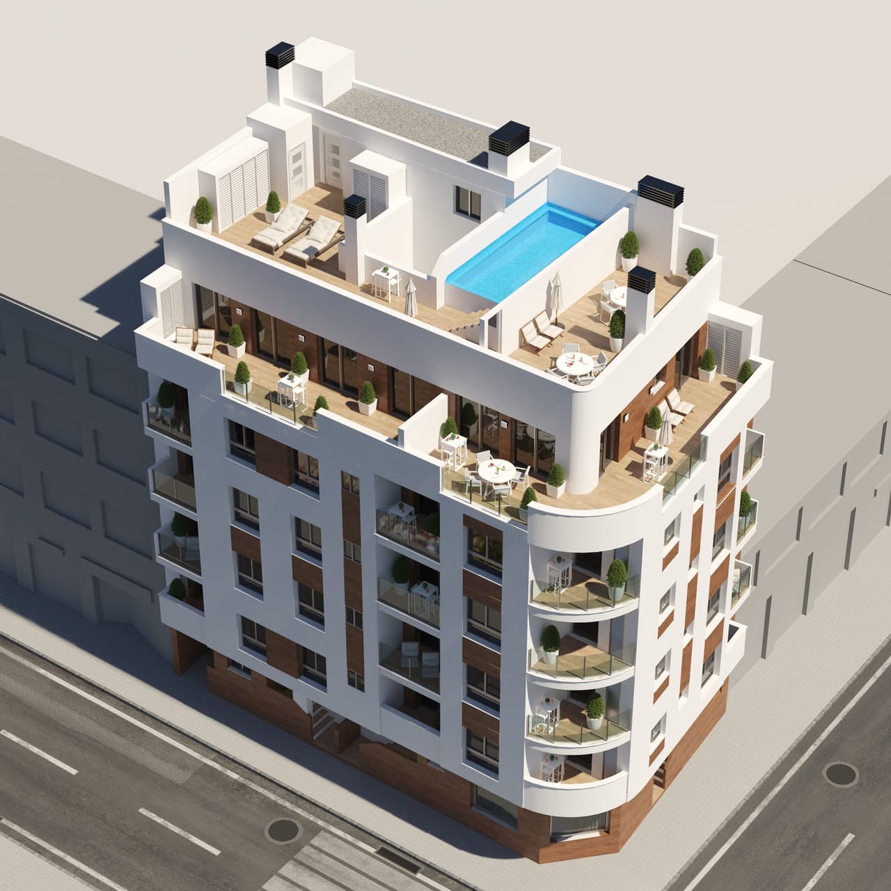 Zdjęcie nieruchomości w Torrevieja, Costa Blanca Południe – Apartament z 2 sypialniami, tarasem i wspólnym basenem w Torrevieja (1)