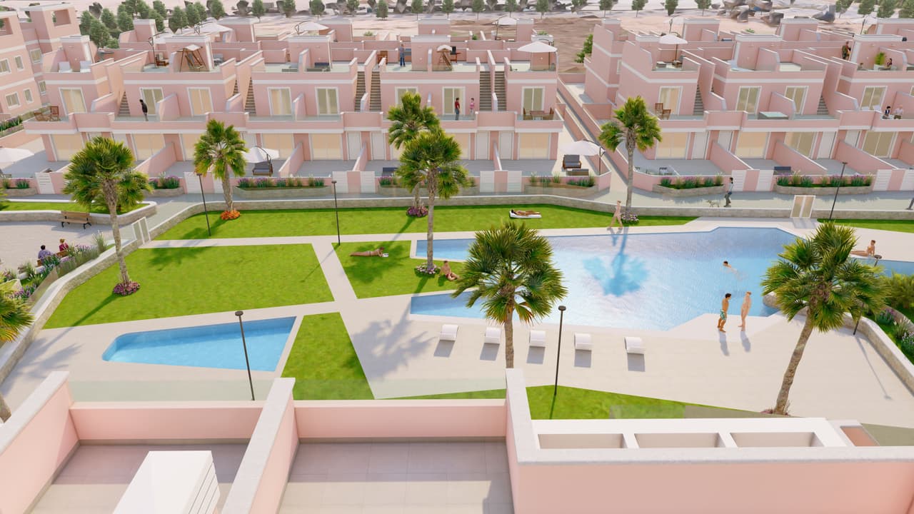 Zdjęcie nieruchomości w Pilar de la Horadada, Costa Blanca Południe – Dom z 3 sypialniami, tarasem i wspólnym basenem w Pilar de la Horadada (1)