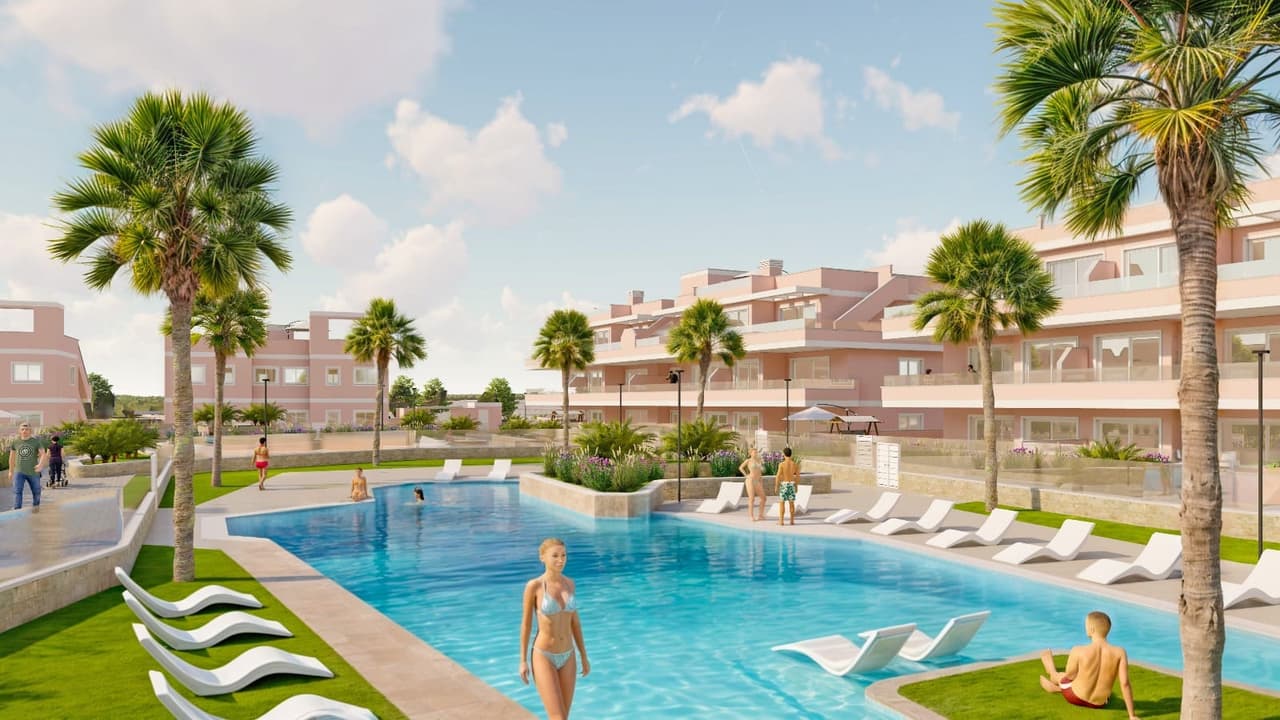 Zdjęcie nieruchomości w Pilar de la Horadada, Costa Blanca Południe – Bungalow z 3 sypialniami, tarasem z przestronnym solarium i wspólnym basenem w Pilar de la Horadada (1)