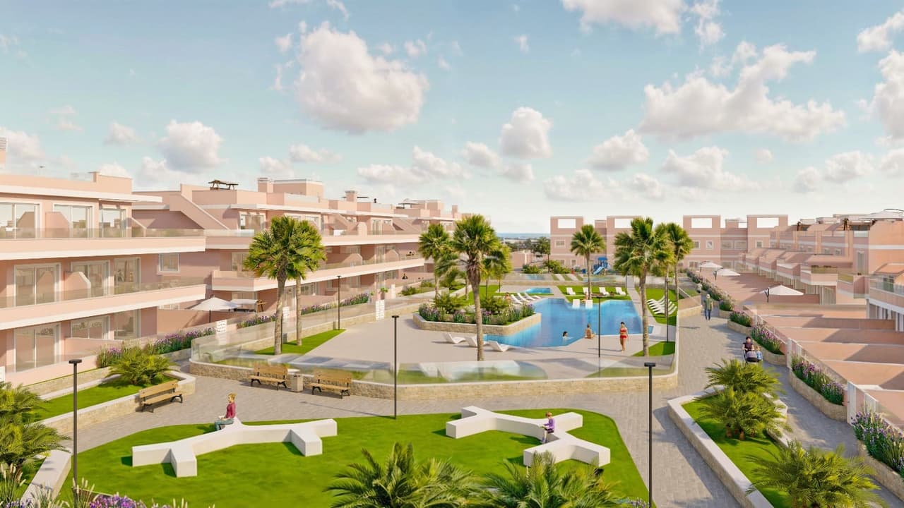 Zdjęcie nieruchomości w Pilar de la Horadada, Costa Blanca Południe – Dom z 3 sypialniami, tarasem z solarium i wspólnym basenem w Pilar de la Horadada (1)