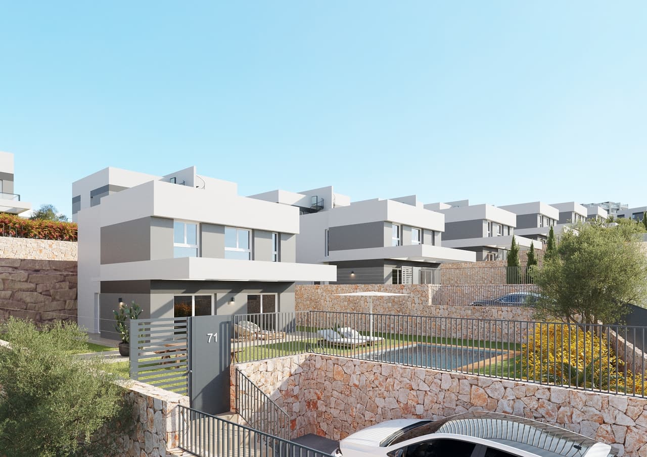 Zdjęcie nieruchomości w Finestrat, Costa Blanca Północ – Dom z 3 sypialniami, ogrodem, solarium i wspólnym basenem w Finestrat (1)