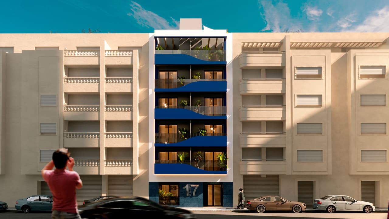 Zdjęcie nieruchomości w Torrevieja, Costa Blanca Południe – Apartament z 1 sypialnią, tarasem i wspólnym basenem w Torrevieja (1)