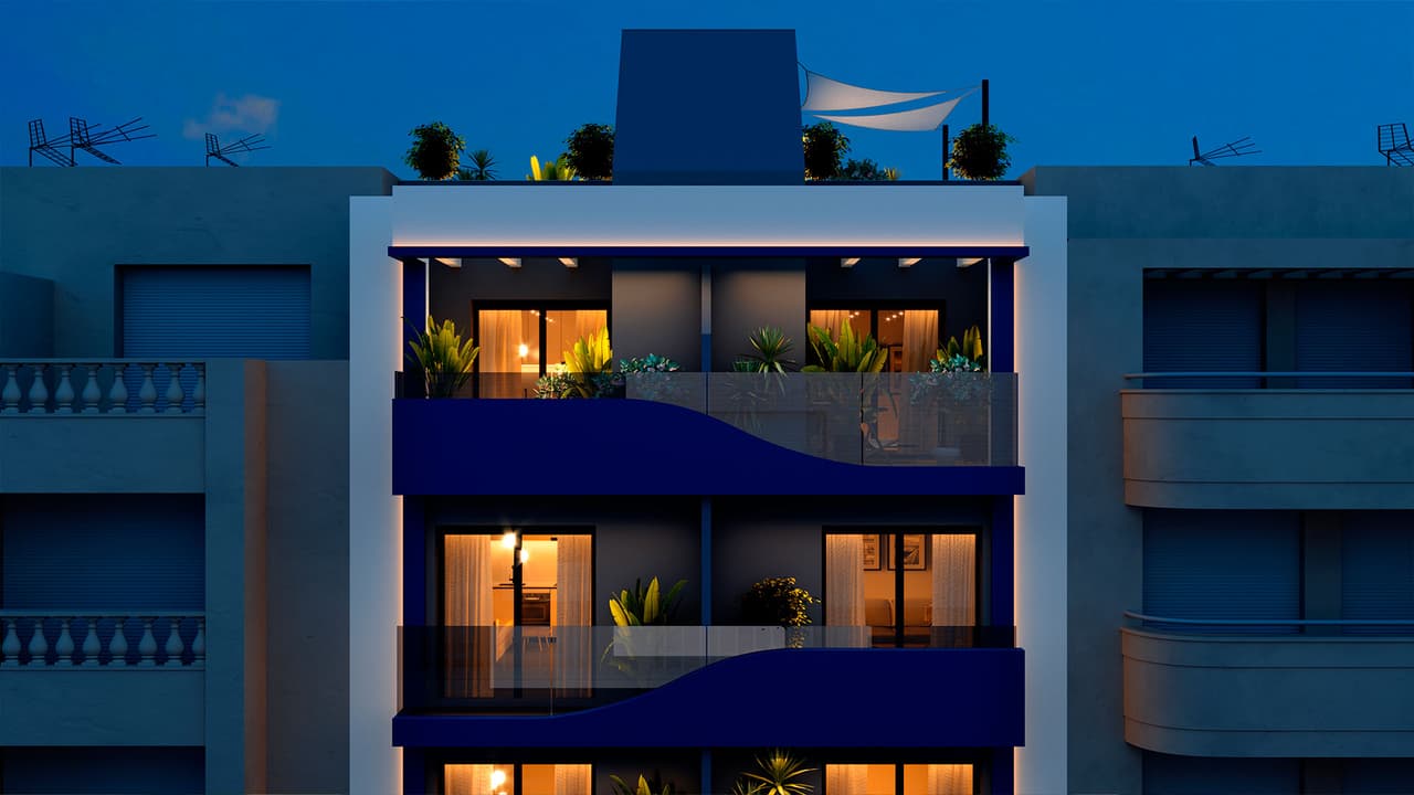 Zdjęcie nieruchomości w Torrevieja, Costa Blanca Południe – Apartament z 2 sypialniami, tarasem i wspólnym basenem w Torrevieja (1)