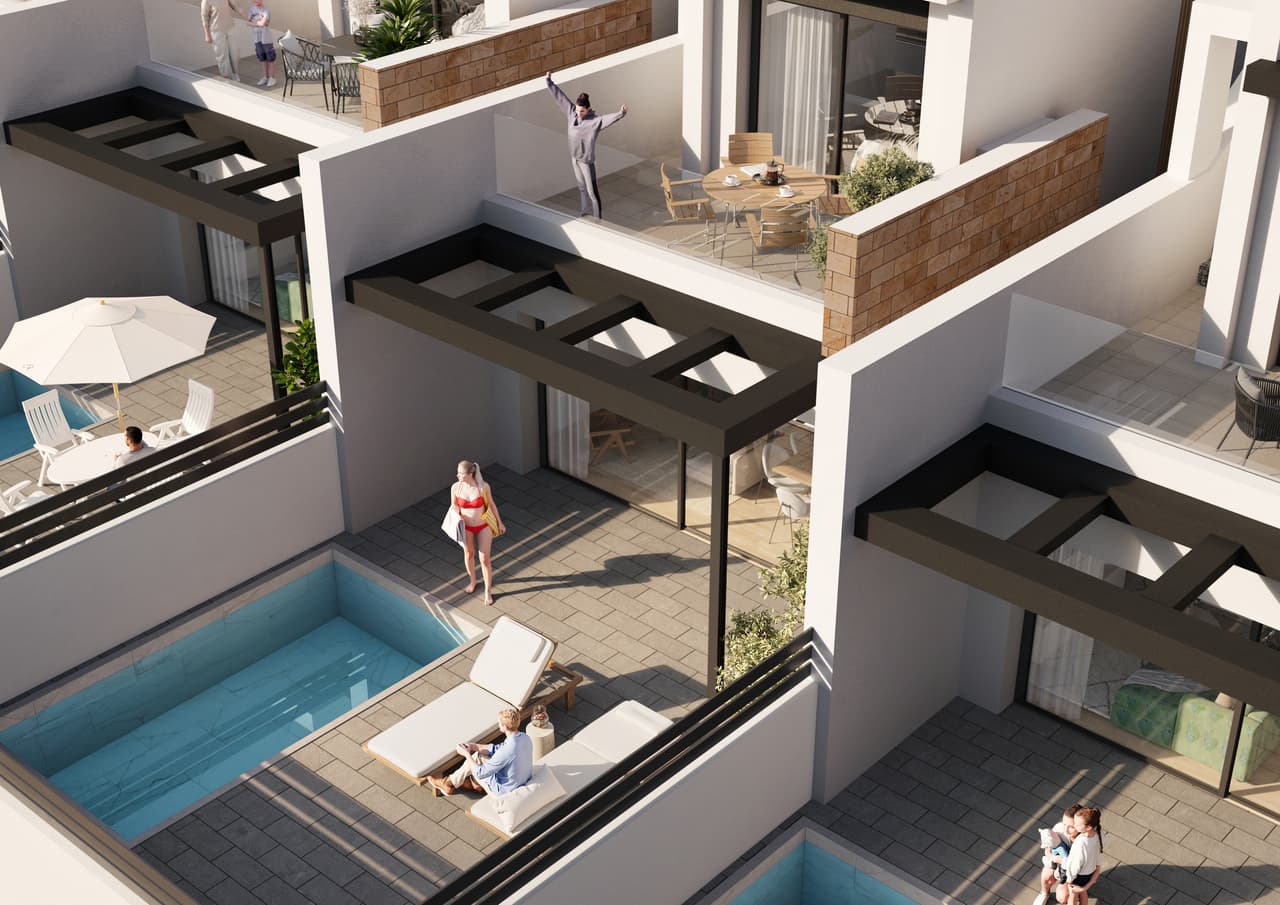 Zdjęcie nieruchomości w Torrevieja, Costa Blanca Południe – Dom z 3 sypialniami, solarium, tarasem i basenem w Torrevieja (1)