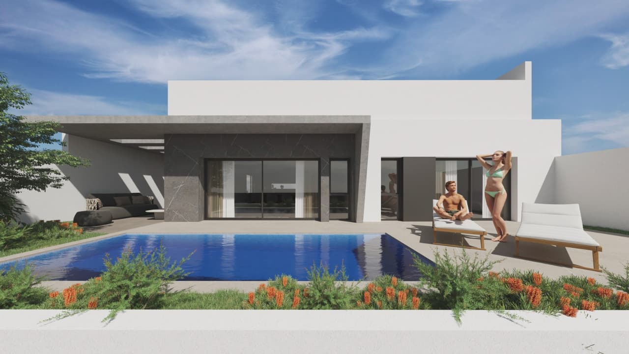 Zdjęcie nieruchomości w Torrevieja, Costa Blanca Południe – Willa z 3 sypialniami, solarium i ogrodem z prywatnym basenem w Torrevieja (1)