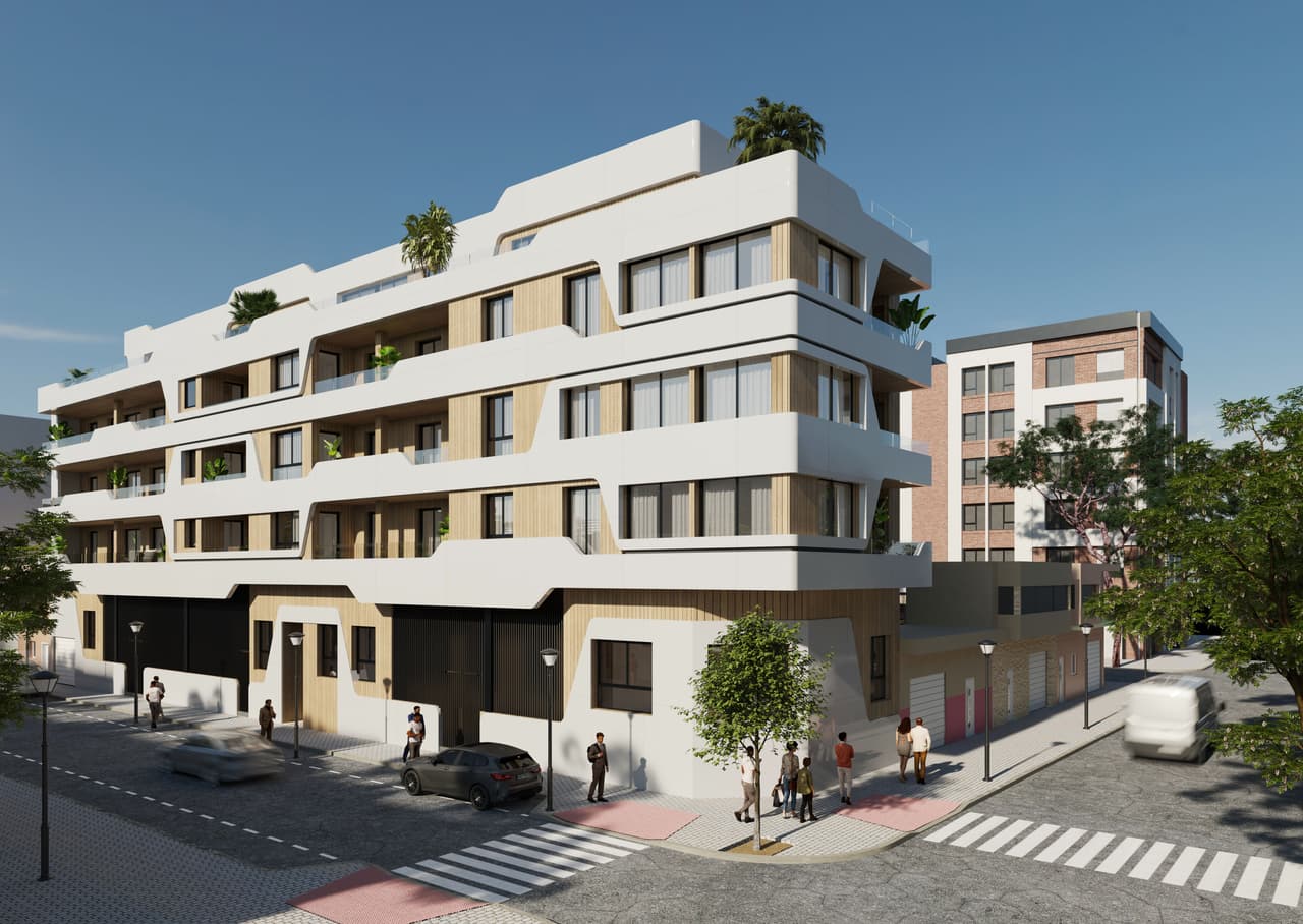 Zdjęcie nieruchomości w Santa Pola, Costa Blanca Południe – Apartament z 2 sypialniami, tarasem i wspólnym basenem w Santa Pola (1)