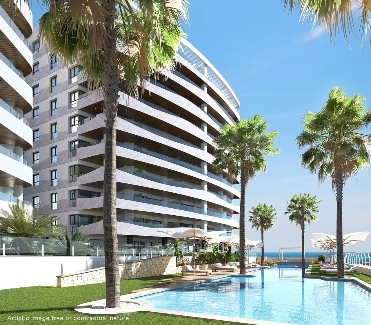 Zdjęcie nieruchomości w La Manga, Costa Calida – Apartment with 2 bedrooms, terrace, communal pool, and sea view in La Manga (1)
