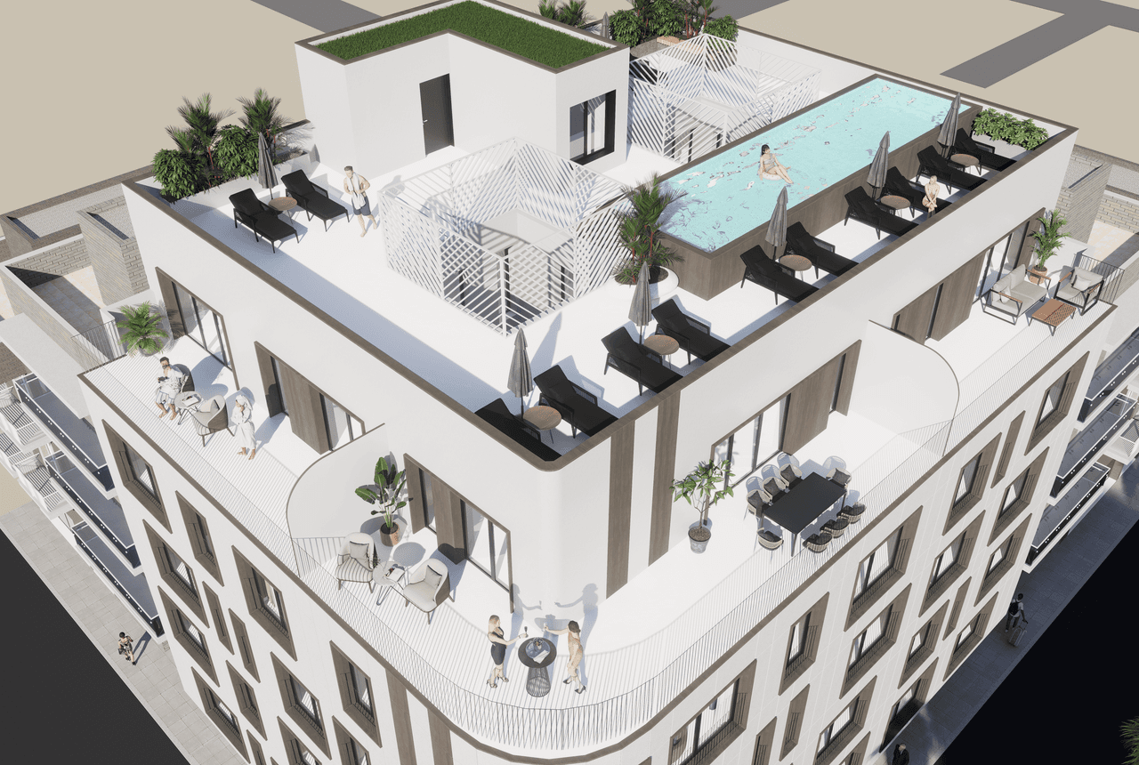 Zdjęcie nieruchomości w Torrevieja, Costa Blanca Południe – Penthouse z 2 sypialniami i wspólnym basenem w Torrevieja (1)