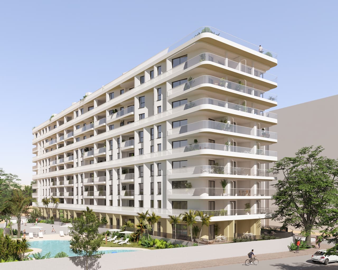 Zdjęcie nieruchomości w Villajoyosa, Costa Blanca Północ – Apartament z 1 sypialnią, tarasem i wspólnym basenem w Villajoyosa (1)