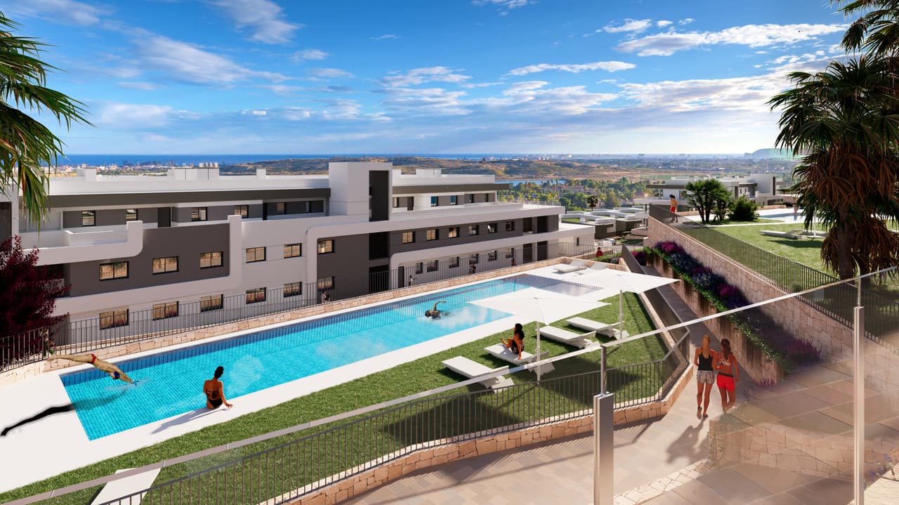Zdjęcie nieruchomości w Mutxamel, Costa Blanca Północ – Penthouse z 2 sypialniami, 2 tarasami i wspólnym basenem w Mutxamel (1)