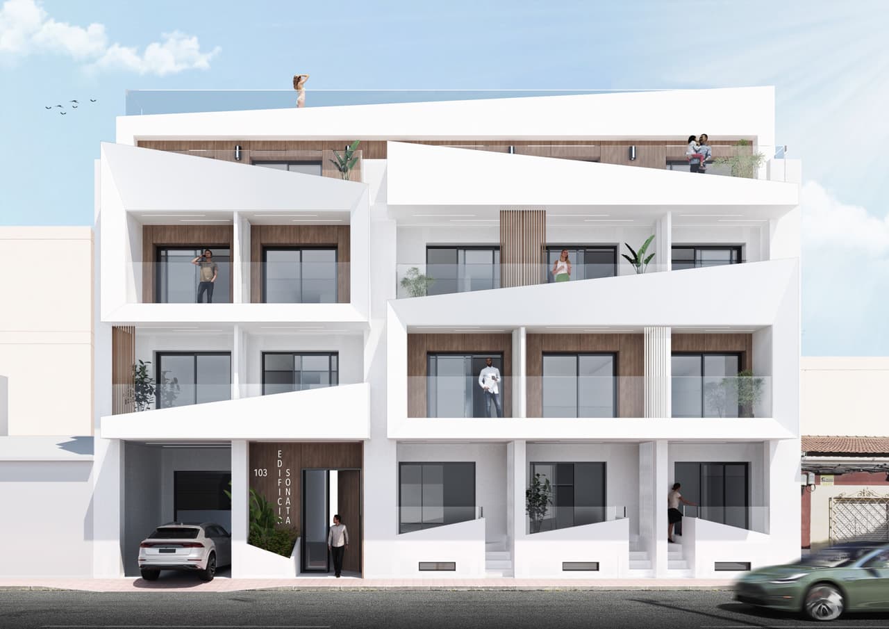 Zdjęcie nieruchomości w Torrevieja, Costa Blanca Południe – Apartament z 1 sypialnią, tarasem i wspólnym basenem w Torrevieja (1)