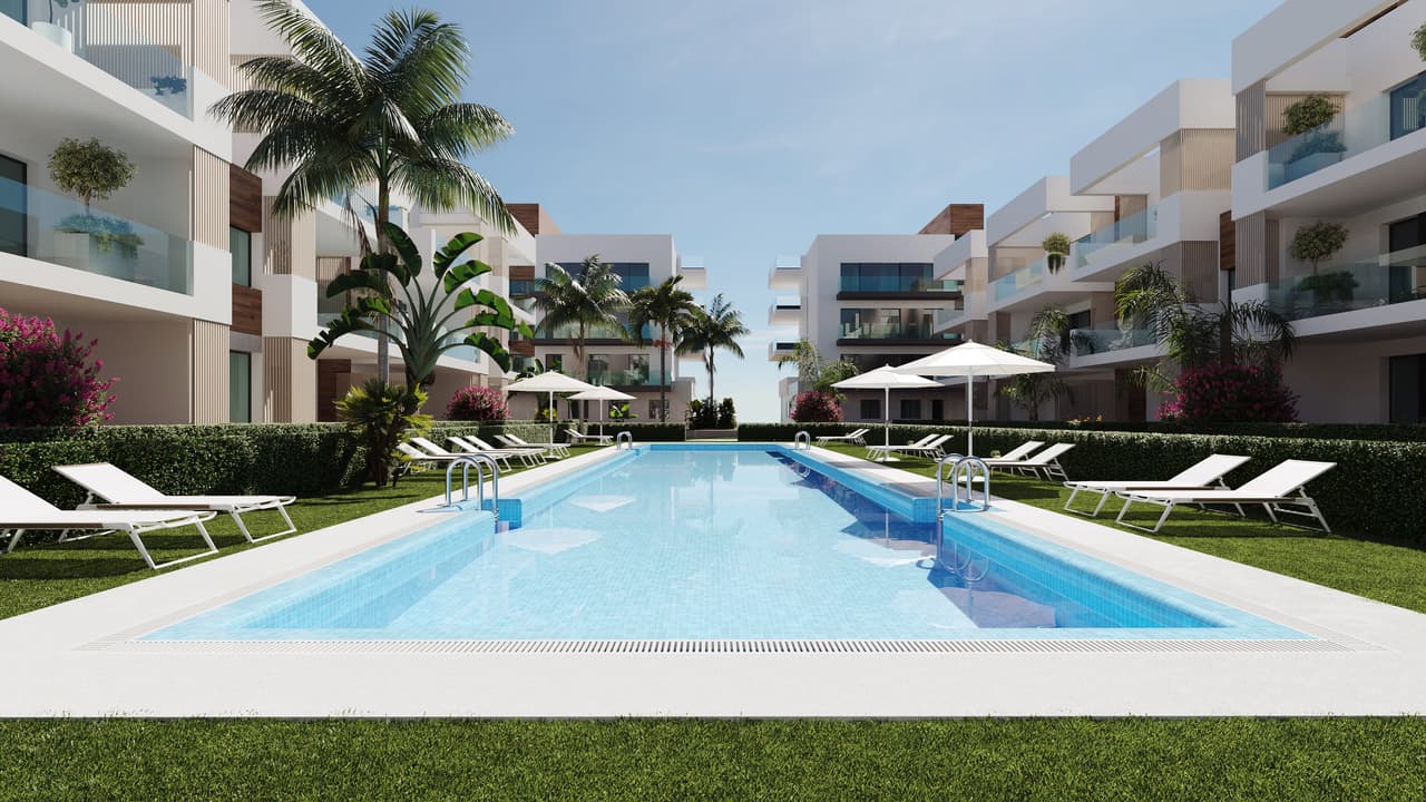 Zdjęcie nieruchomości w San Pedro del Pinatar, Costa Calida – Apartament z 2 sypialniami, tarasem, solarium i wspólnym basenem w San Pedro del Pinatar (1)