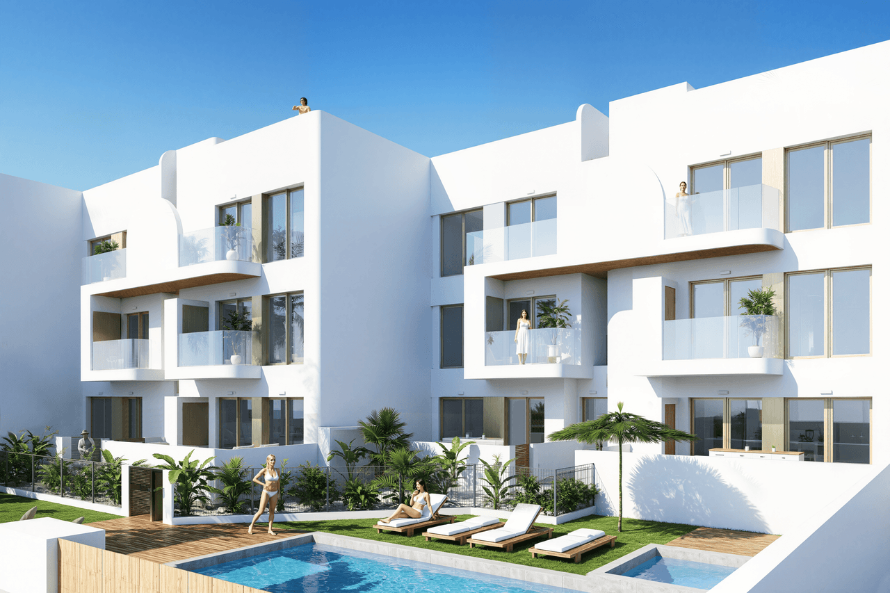 Zdjęcie nieruchomości w Los Alcazares, Costa Calida – Apartament z 2 sypialniami, tarasem i wspólnym basenem w Los Alcazares (1)