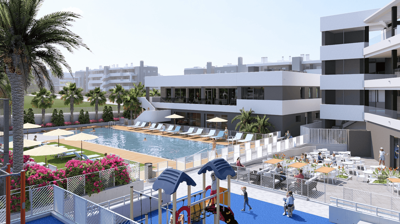 Zdjęcie nieruchomości w Torrevieja, Costa Blanca Południe – Apartament z 2 sypialniami, tarasem i wspólnym basenem w Torrevieja (1)