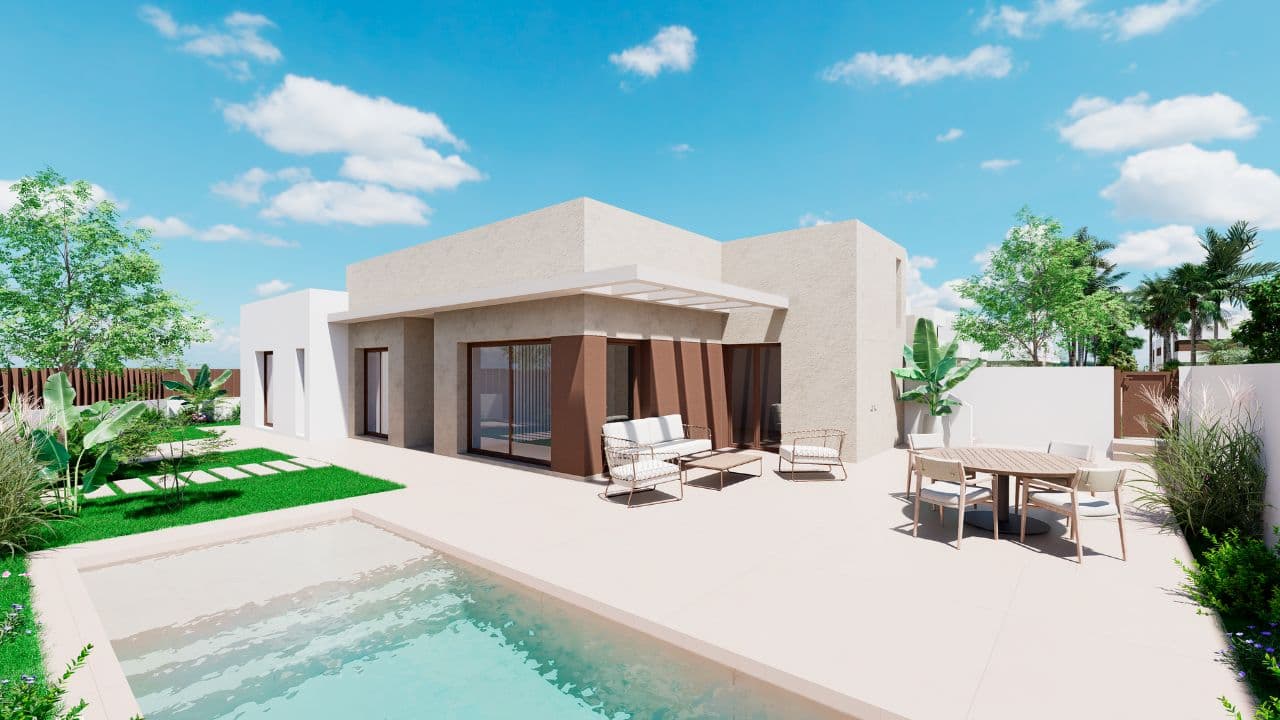 Zdjęcie nieruchomości w Los Alcazares, Costa Calida – Willa z 3 sypialniami, ogrodem i basenem w Los Alcazares (1)