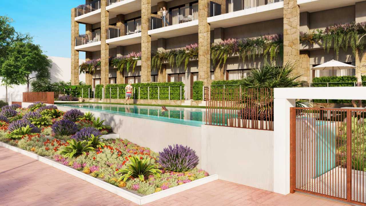 Zdjęcie nieruchomości w Villajoyosa, Costa Blanca Północ – Apartament z 1 sypialnią, tarasem i patio przy plaży w Villajoyosa (1)
