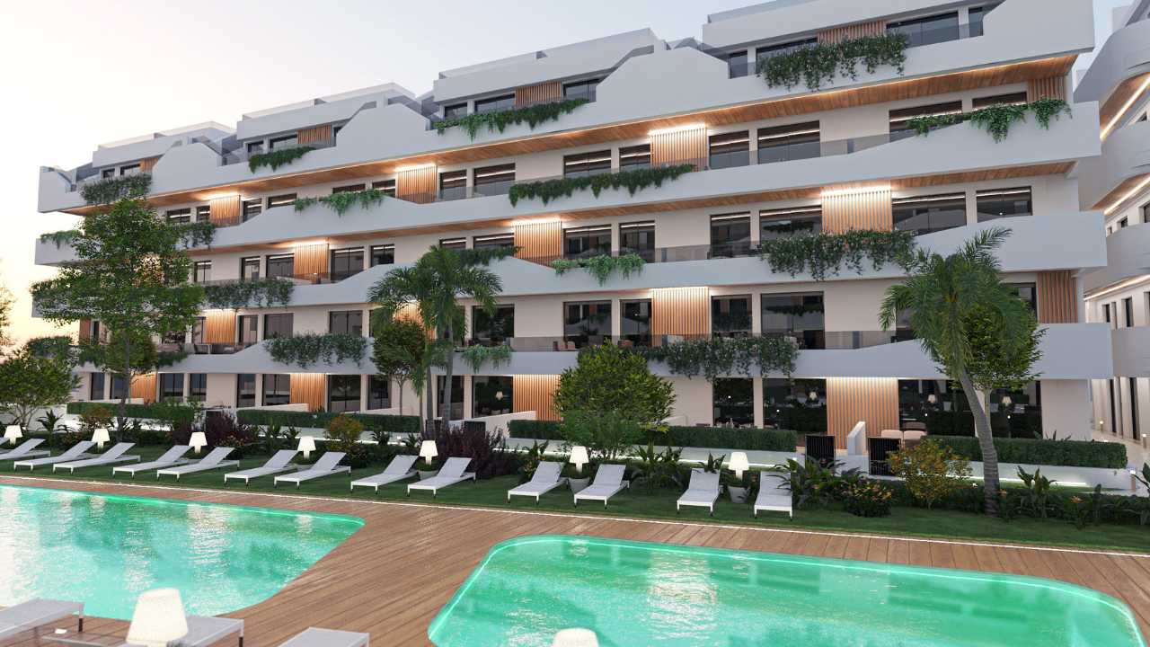 Zdjęcie nieruchomości w San Javier, Costa Calida – Apartament z 3 sypialniami, licencją turystyczną, tarasem i wspólnym basenem w San Javier (1)