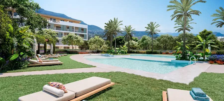 Zdjęcie nieruchomości w Denia, Costa Blanca Północ – Apartament z 3 sypialniami, tarasem i wspólnym basenem w Denii (1)