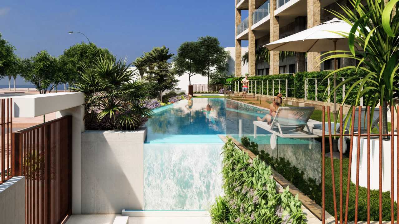 Zdjęcie nieruchomości w Villajoyosa, Costa Blanca Północ – Apartament z 1 sypialnią, tarasem i patio przy plaży w Villajoyosa (1)
